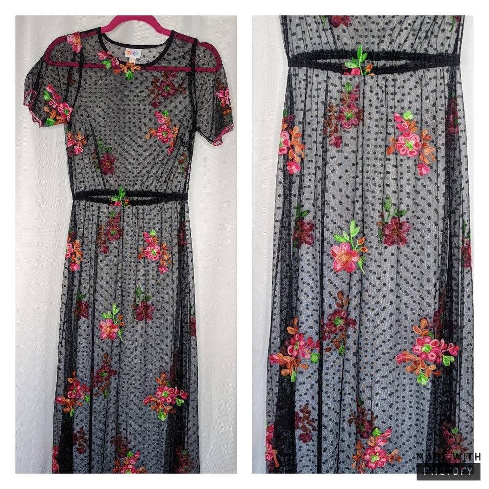 Sheer dress overlay
